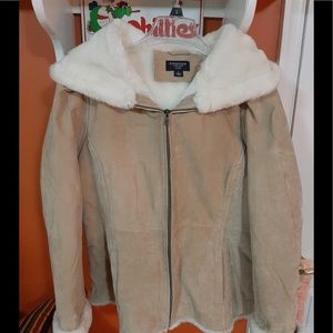 Women's Large Sonoma Leather Suede Coat